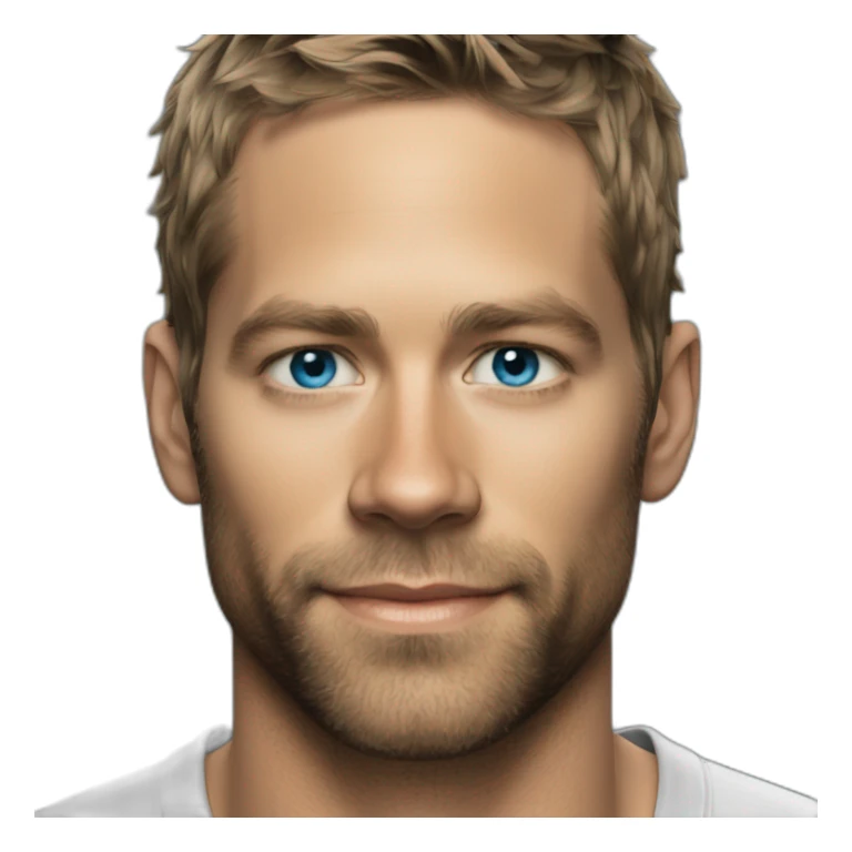 actor paul walker blue eyes with a t-shirt on sticker