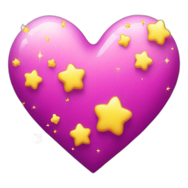 pink-and-purple-heart-with-yellow-sparkles sticker