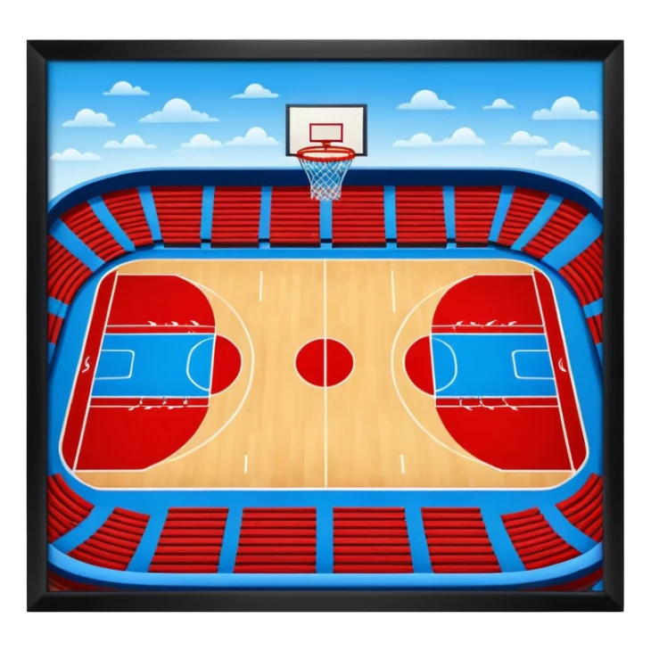 basketball stadium field (#00A3E0) and red (#F9423A) sticker