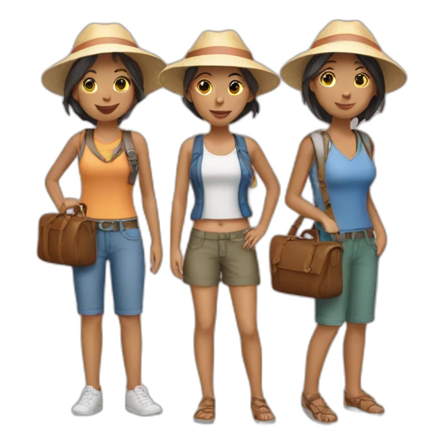 Travel-girls-3 people sticker