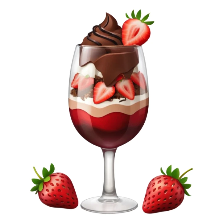 strawberry-chocolate-pafe-Wineglass sticker