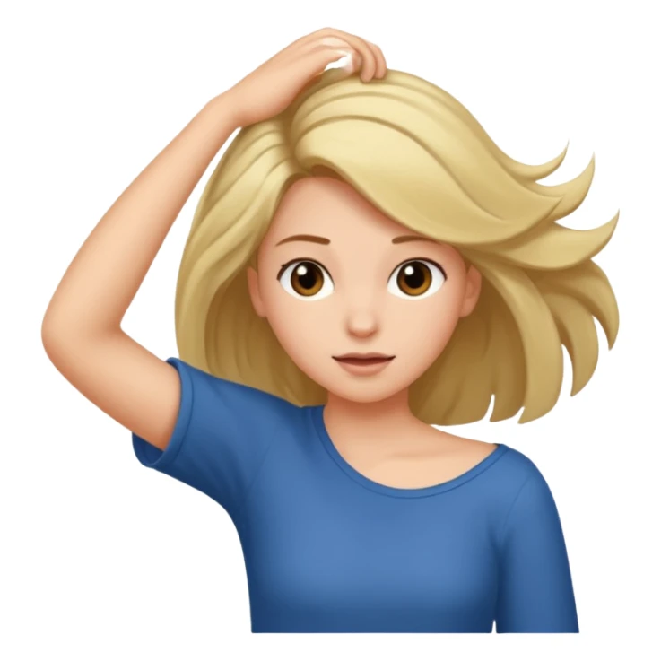 Girl tossing her hair over shoulder sticker