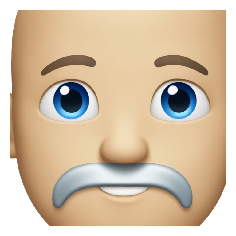 bald blue eyed emoji drinking beer sticker