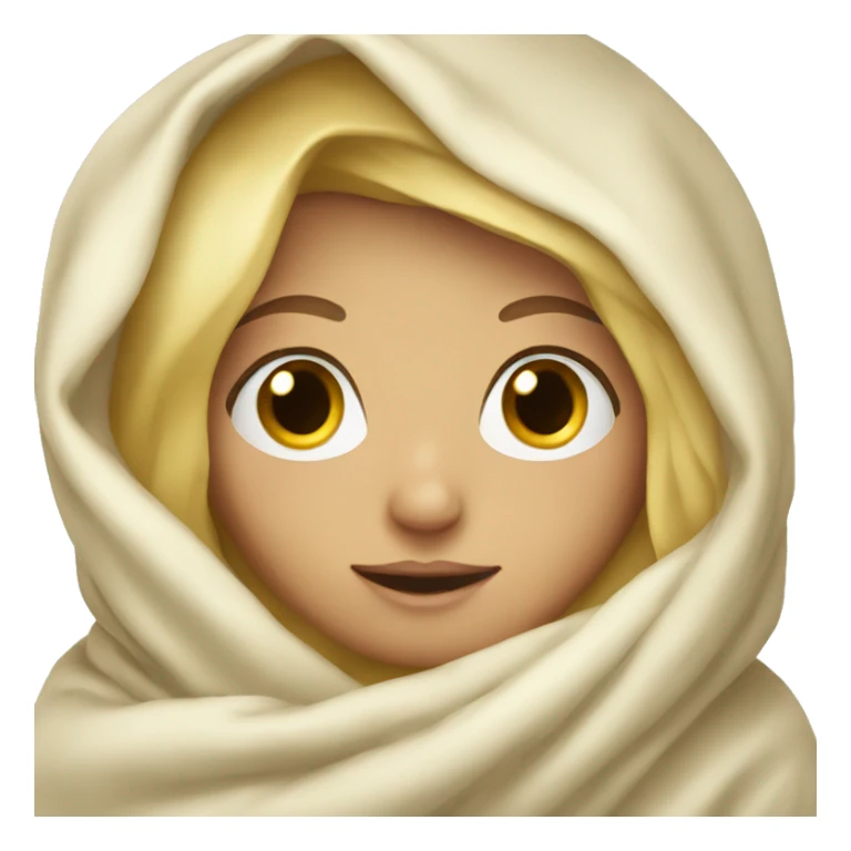 Blonde girl in blanket sticker