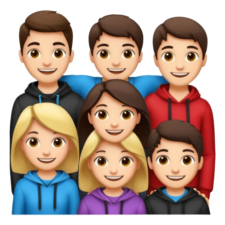 dos grupos de estudiantes cuerpo completo sticker