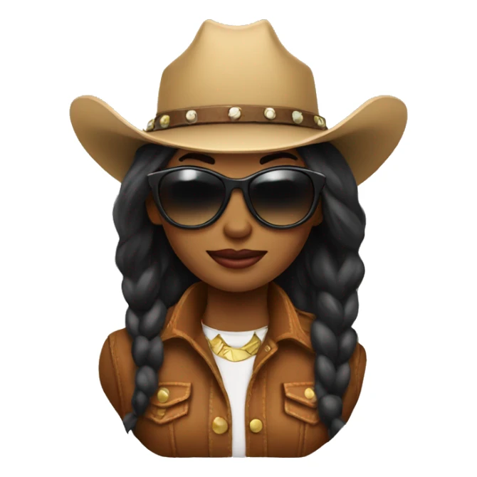 Cowgirl with sunglasses  sticker