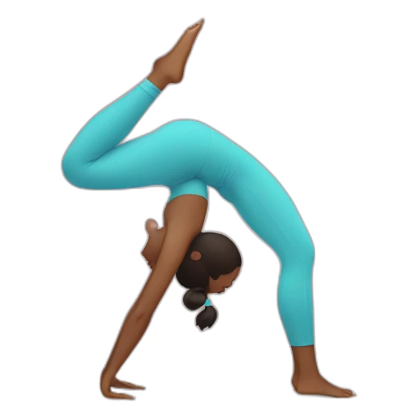 Girl in yoga asana sticker
