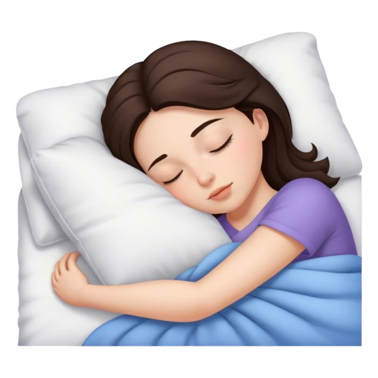 Brunette girl sleepin sticker
