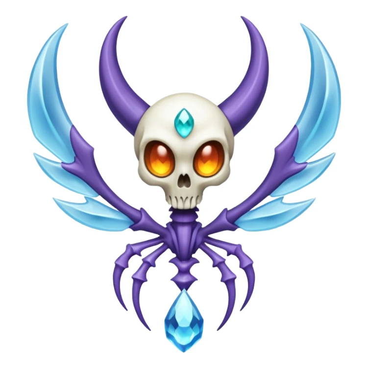 Skeletal Splashy Glacial Spectrobes-Lunala-Pokémon sticker
