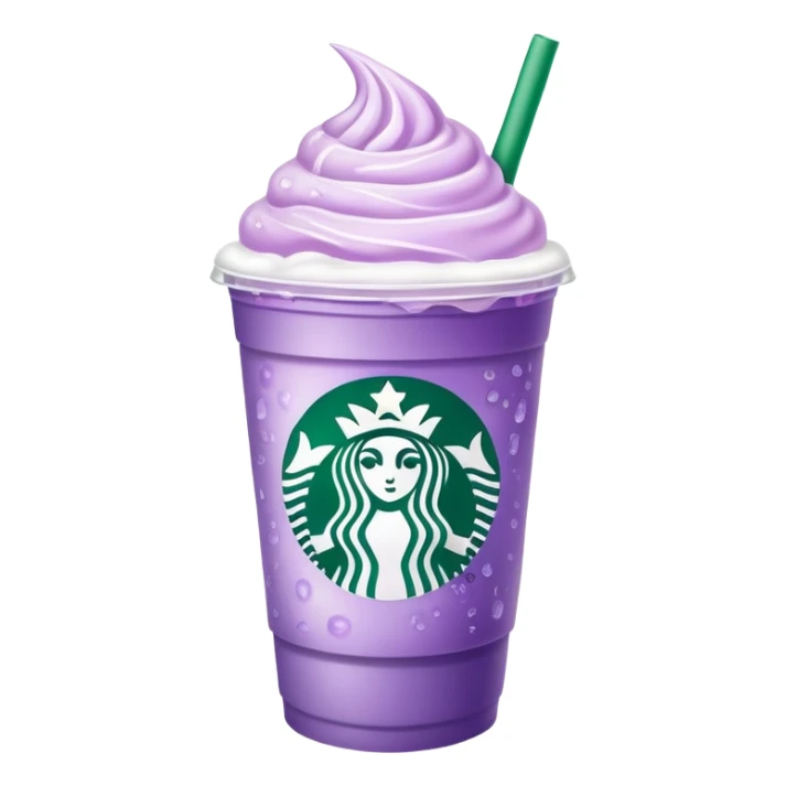 starbucks cup liliac drink with cold foam sticker