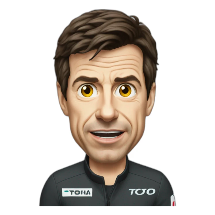 Toto Wolff avec des boutons qui pleure sticker