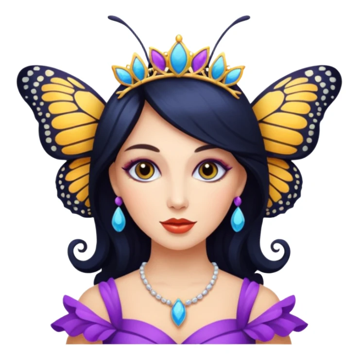 the miss  pageant butterfly lady sticker