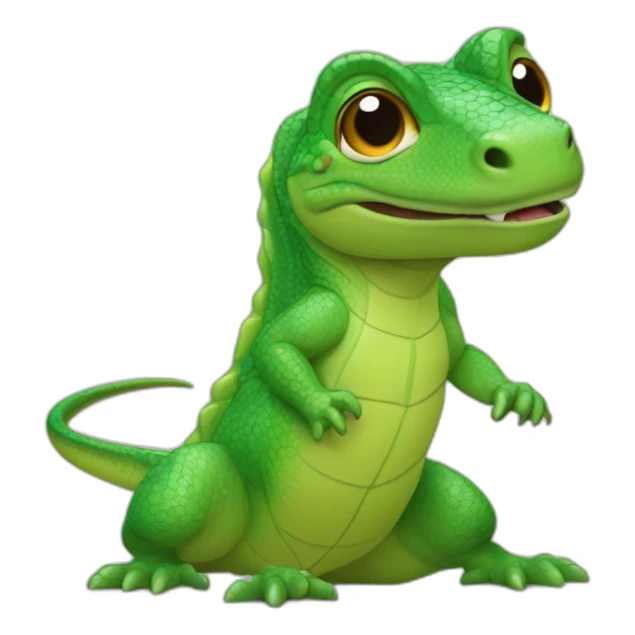 Un lézard sur le dos d’un chien sticker