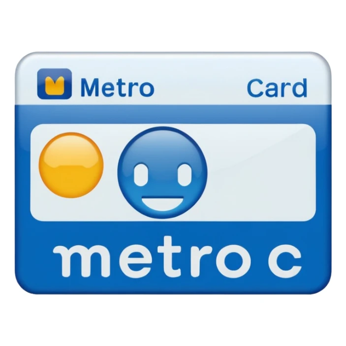 generate an ios genmoji of  a metro card sticker