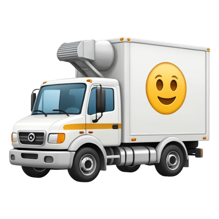 Camion de entregas blanco con mareon sticker