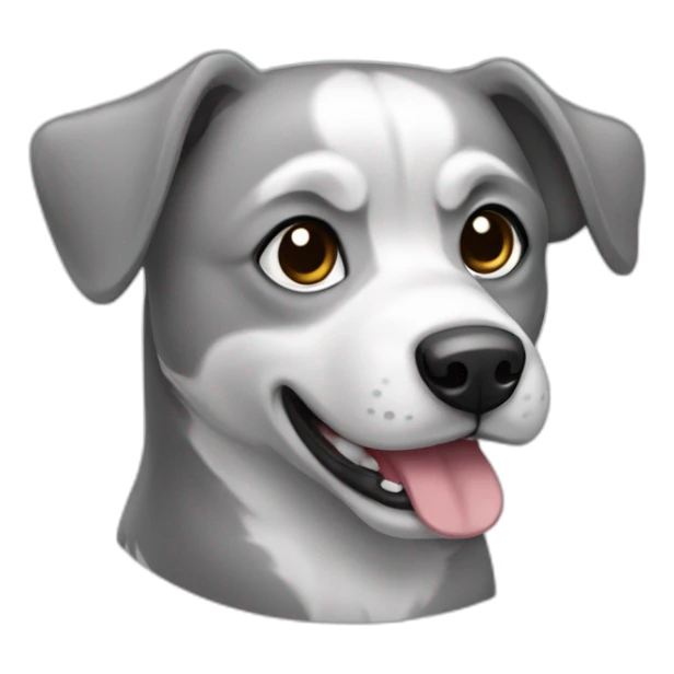 Chien Américain Staff gris et blanc sticker