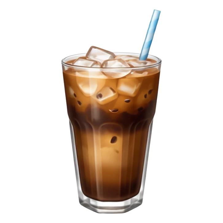 iced coffee with no eyes on the glass  sticker