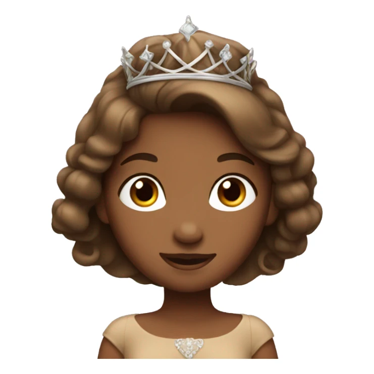 a princess with a brown dress sticker