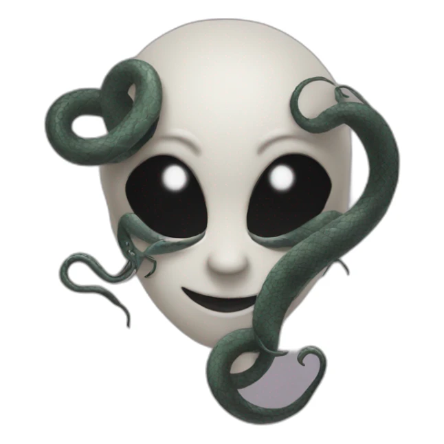 A SINISTER HEART wITH BLACK SERPENTS sticker