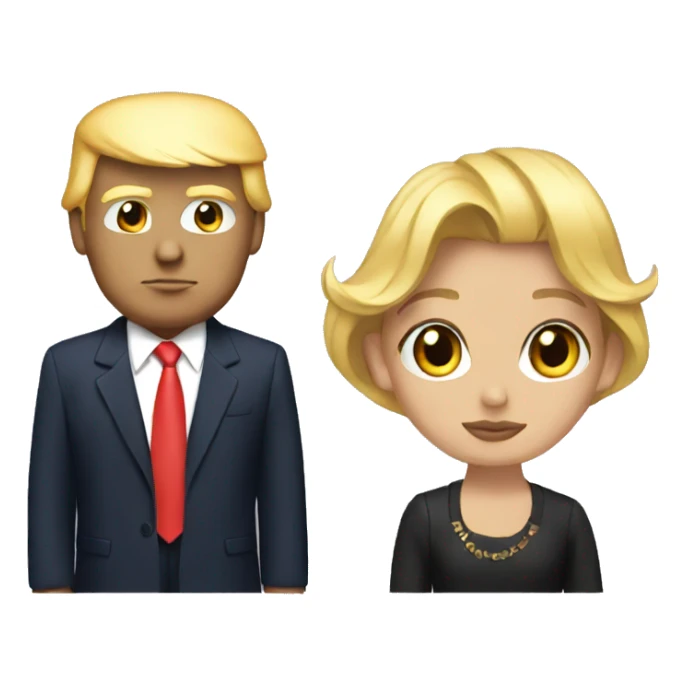 Donald Trump with girl aesthetic  sticker