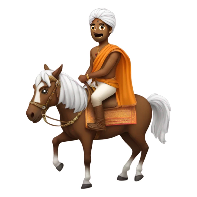 Me as a south Indian guy riding a horse sticker
