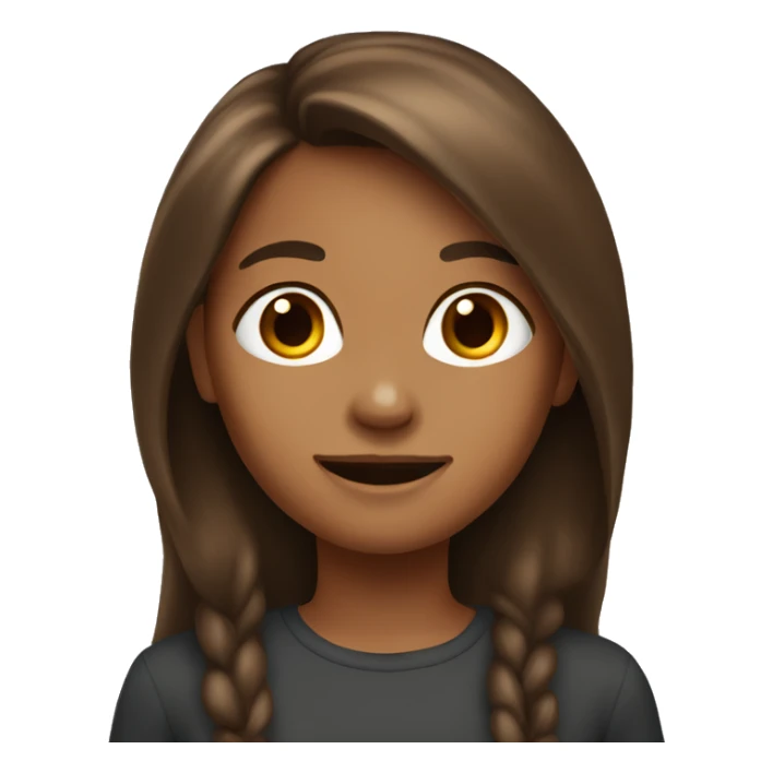 brown long hair girl 9 years old slim sticker