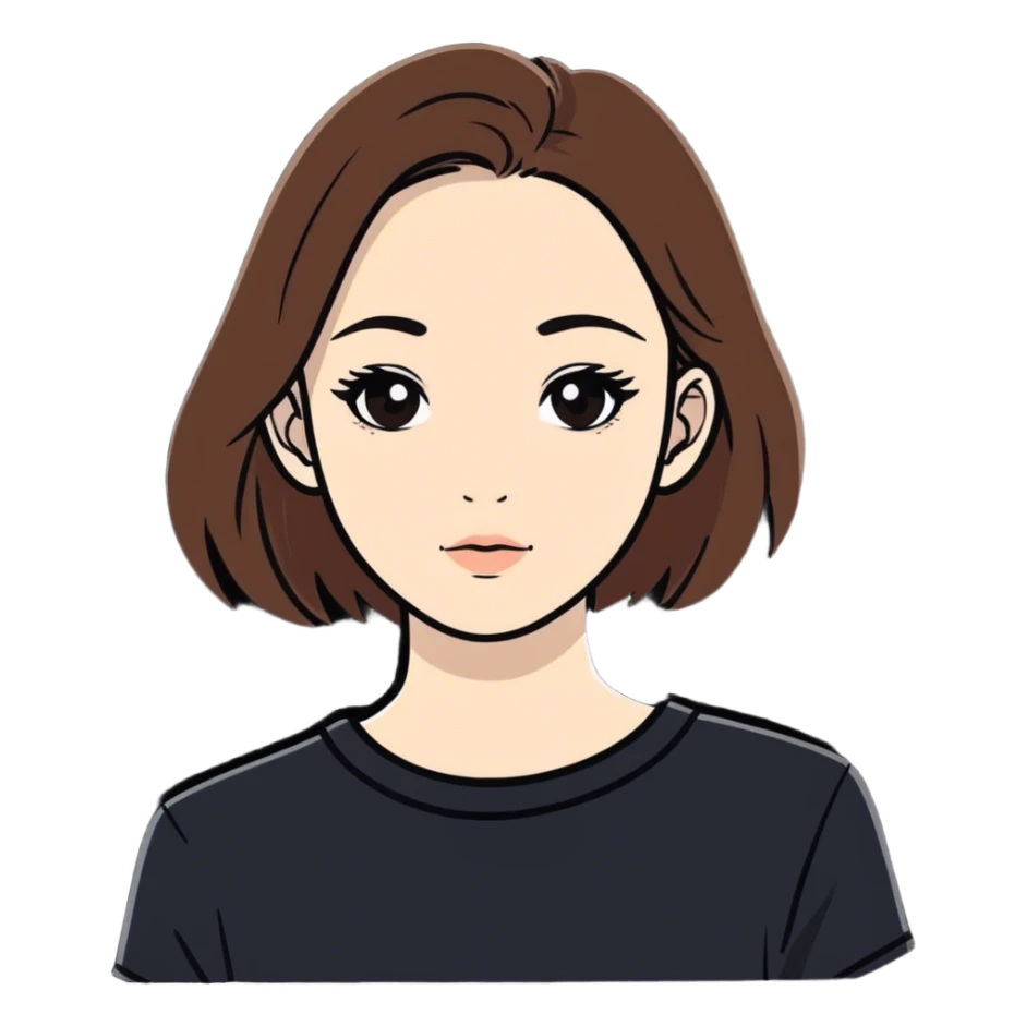 pale brunette girl sticker