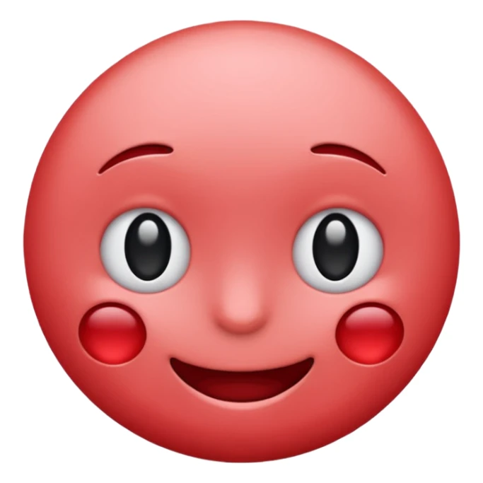 Blushing emoji with no mouth  sticker