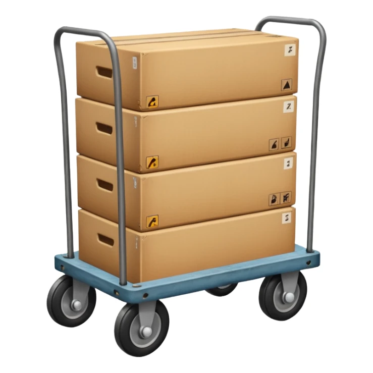 Furniture Dolly – with a sofa or boxes stacked on it sticker