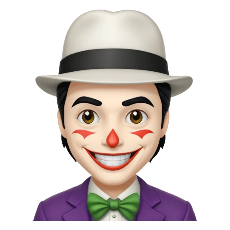 Givee me a joker with white hat and black hair sticker
