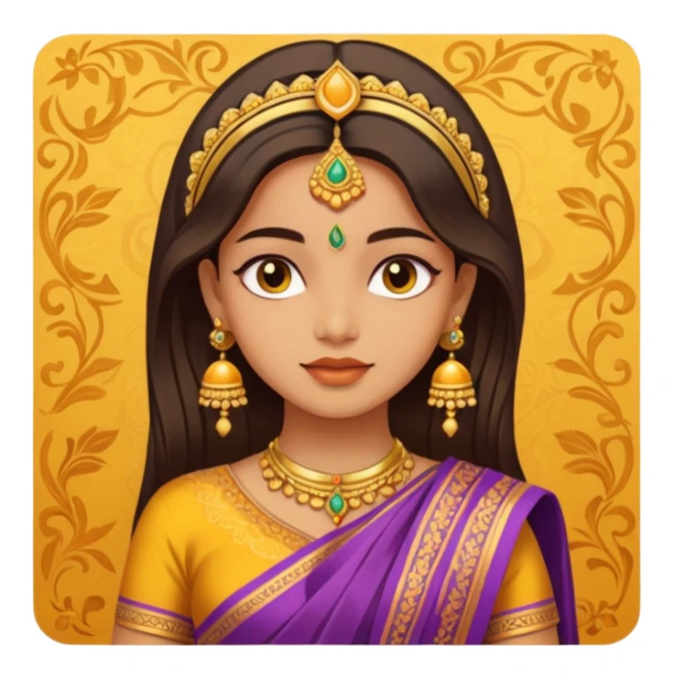 Honey and girl in saree  sticker