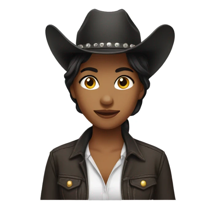 Dark haired cowgirl sticker