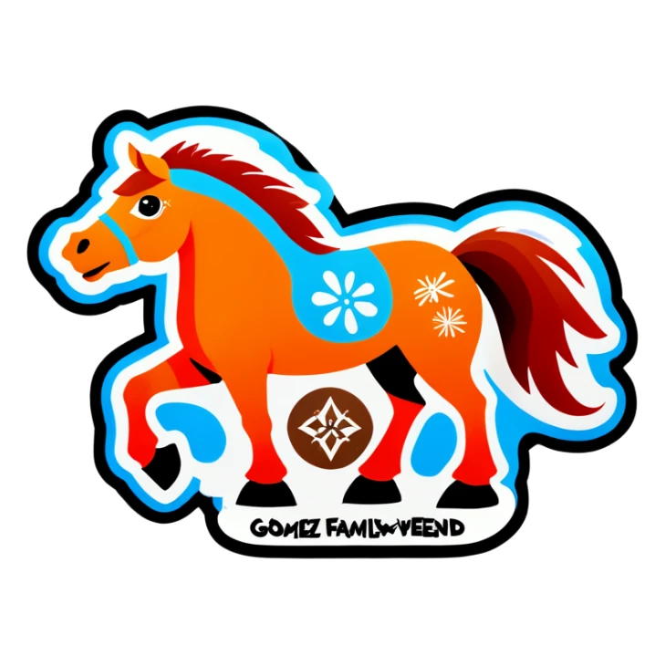 Horse that says Gomez Family Weekend  sticker
