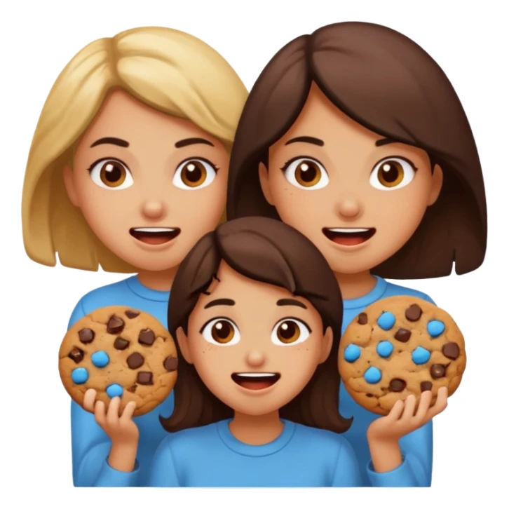 Angry gurls that’s eating a lot of cookies sticker