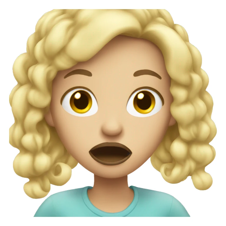 Emoji of blonde girl vaping  sticker