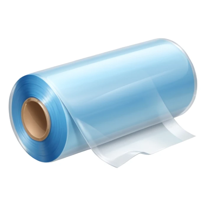 A long roll of transparent plastic wrapping, no other colors  sticker
