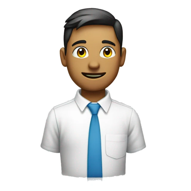 one small person writen on his shirt tcs employee sticker