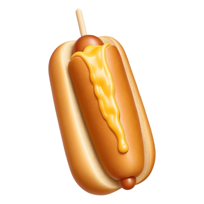 Korean corn dog with cheese stretching out sticker