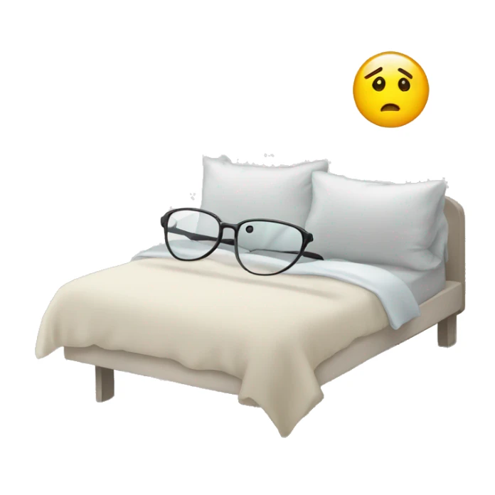 Glasses Waking up on the wrong side of the bed  sticker