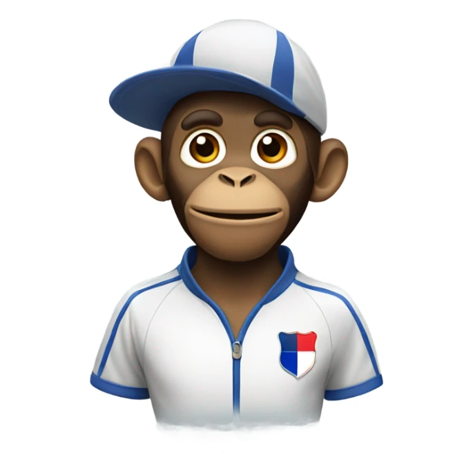 Monkey dressed like a French football trainer sticker