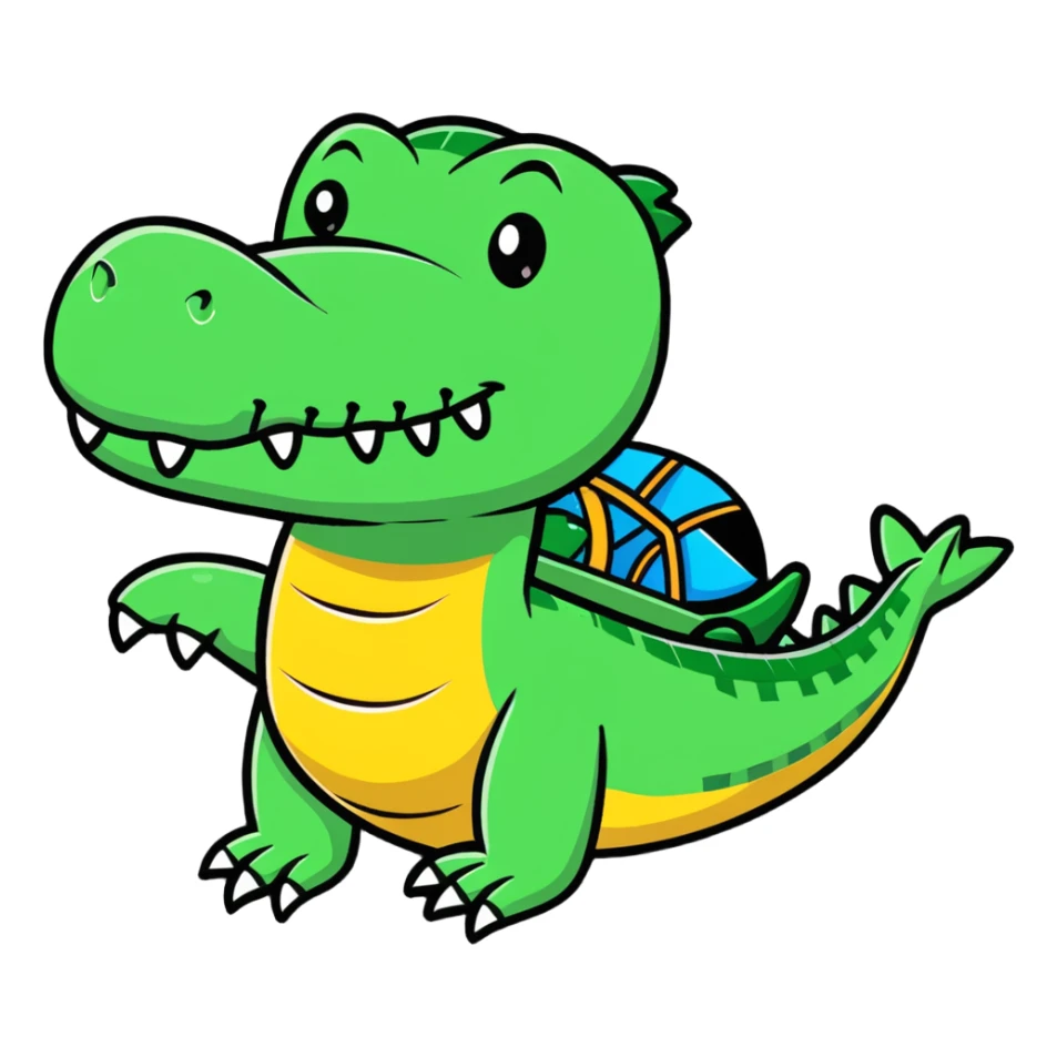 A plane whith the head of a crocodile  sticker