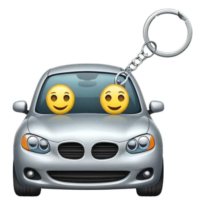 car key, playful modern emoji style sticker