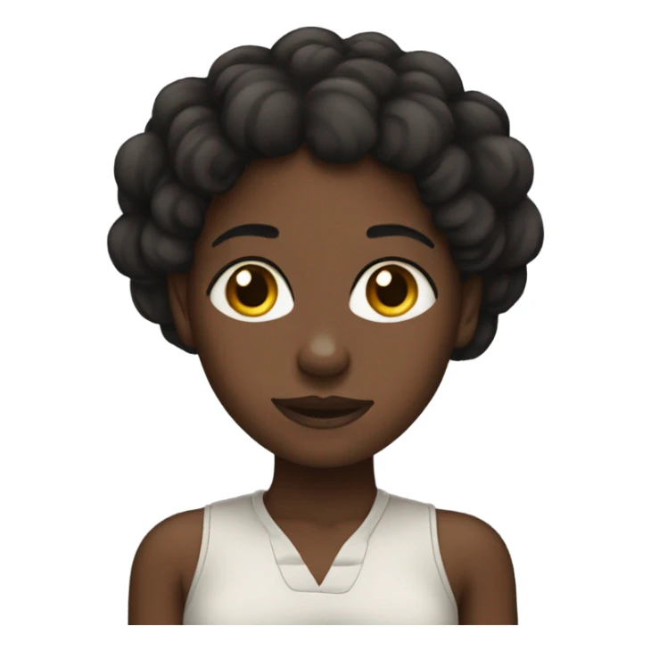 A black girl using skincarw sticker