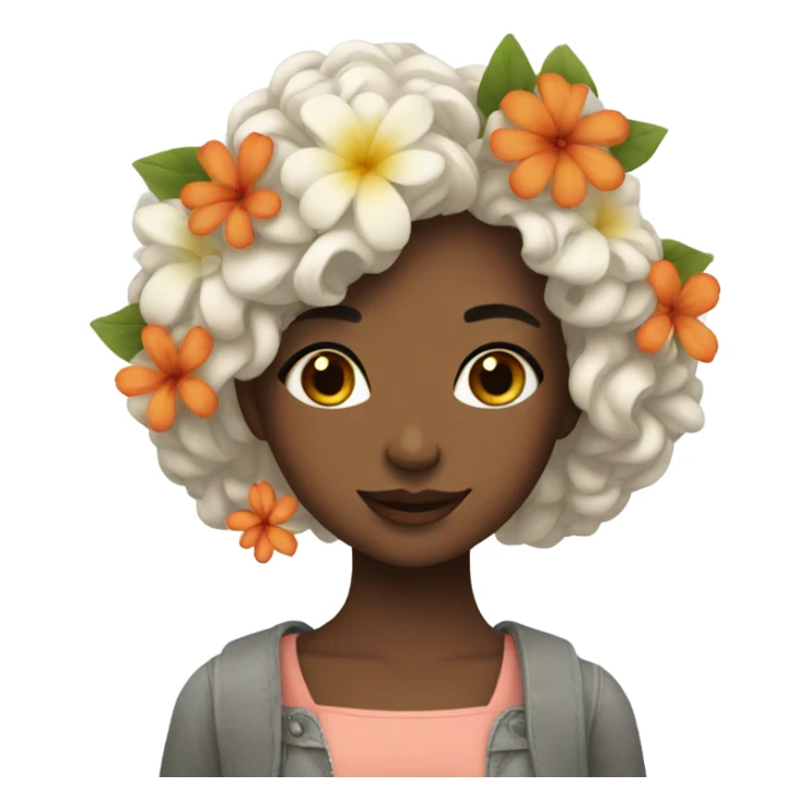 Beautiful girl with flowers sticker