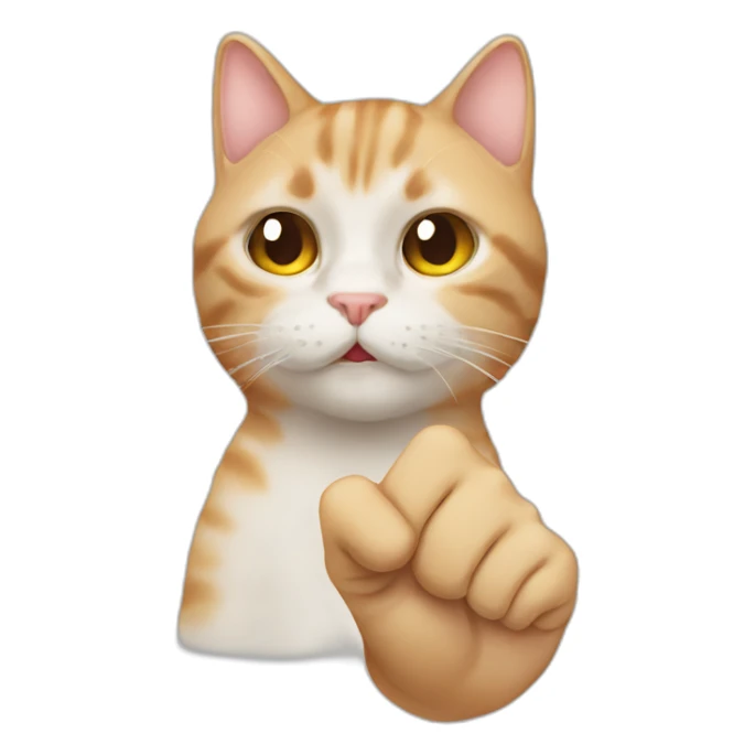 Middle finger cats sticker