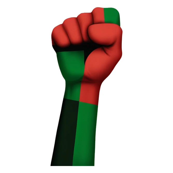 Black Power Fist and Red and Black and Green Flag  - Juneteenth - Freedom is NOT free ! sticker