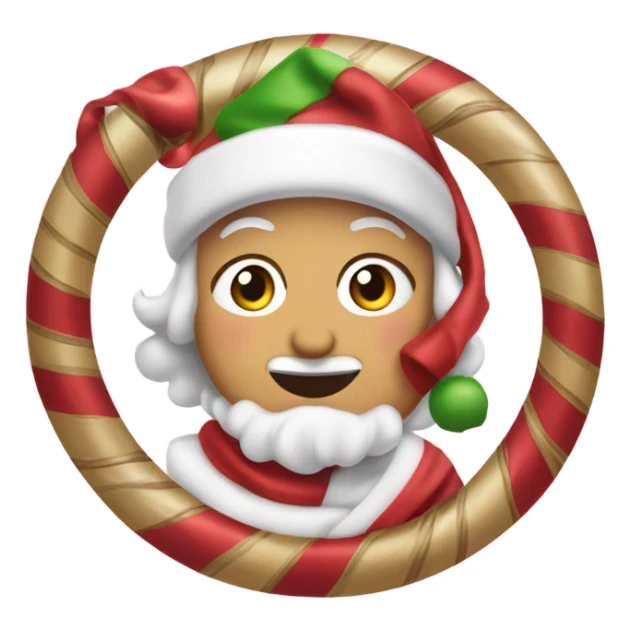 Quiero un emoji rosadito y tierno de navidad sticker