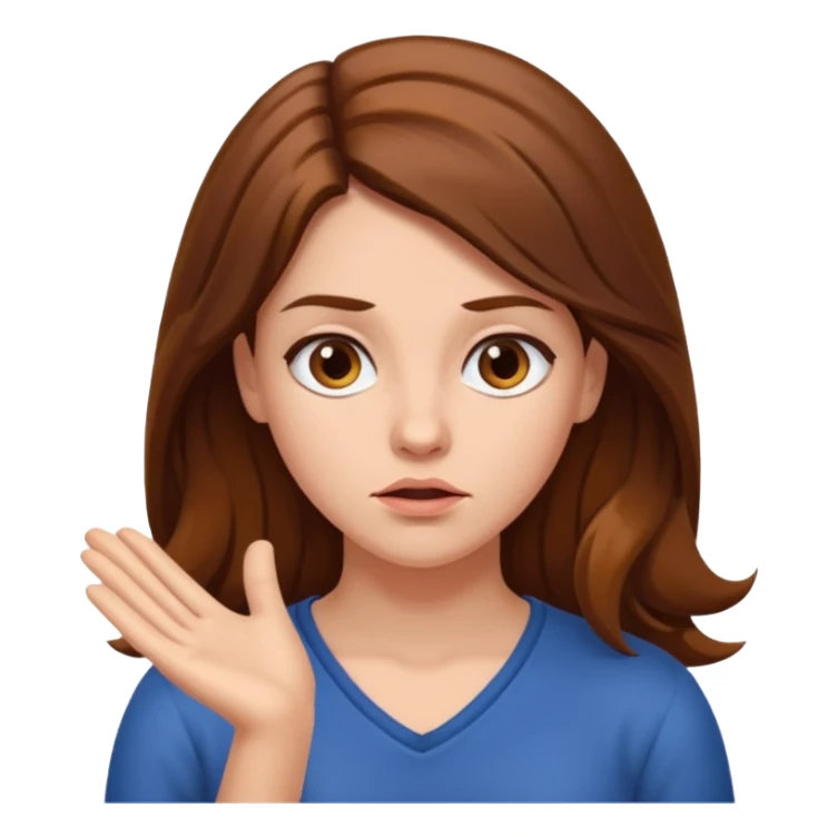 emoji of a shrugging woman that doesn't care sticker