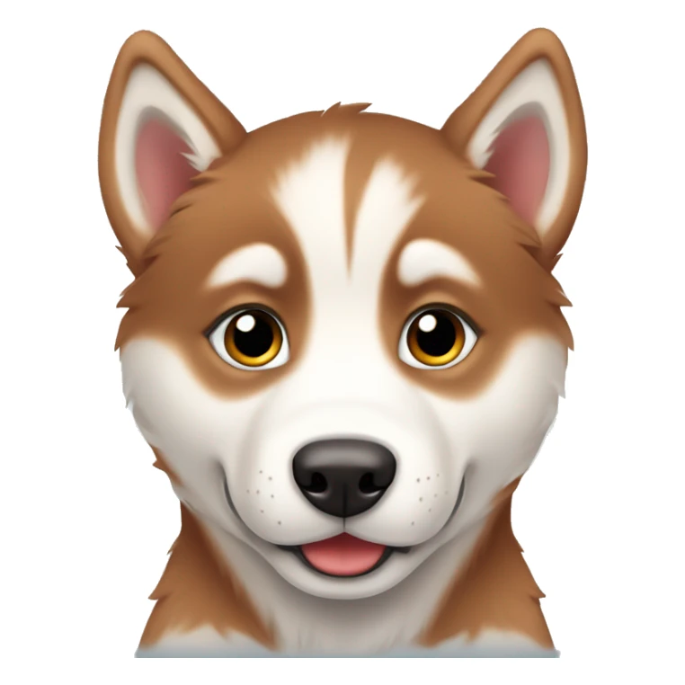 Red Siberian husky puppy sticker