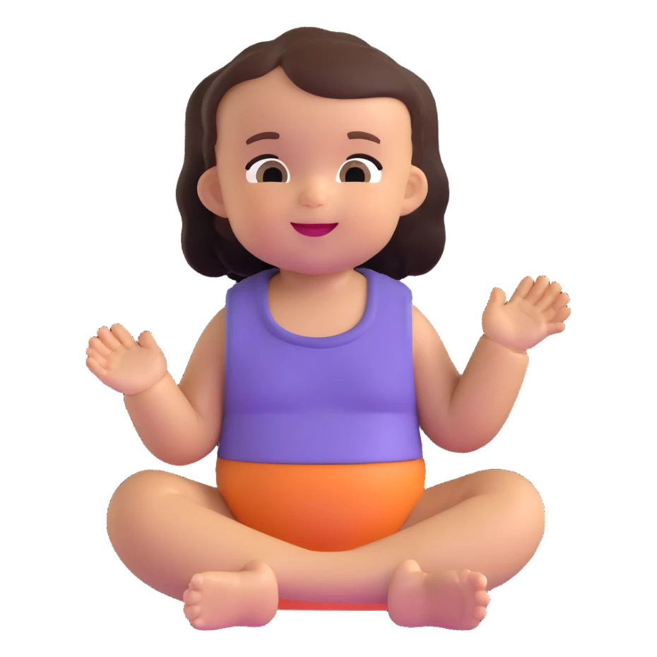 baby girl sitting and clapping sticker